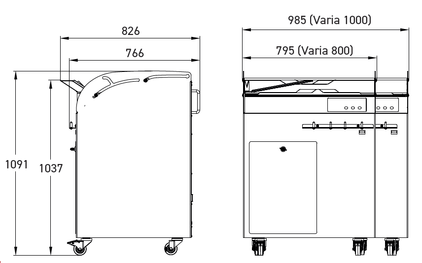 Plano técnicoVaria Self 800